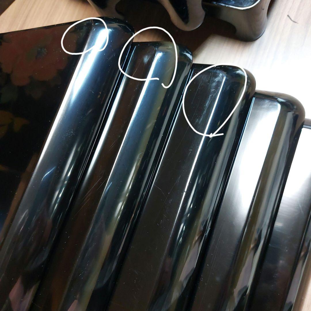 輪島黒塗懐石四方盆五客36×36