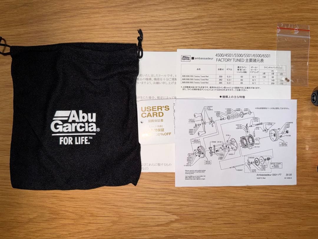 アブガルシアAmbassadeur 5501C ファクトリーチューンレッド