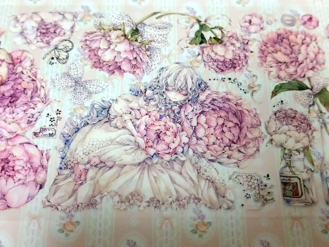 ✩再販✩J685＃芍药季(水晶)LION切り売り海外人物マステ女の子