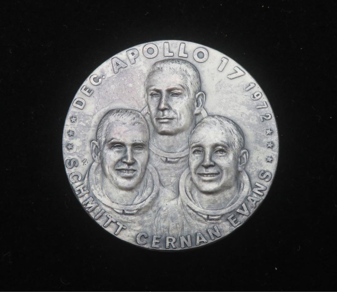 795、アポロ17号月着陸記念純銀メダル 純銀刻印　約40.93g