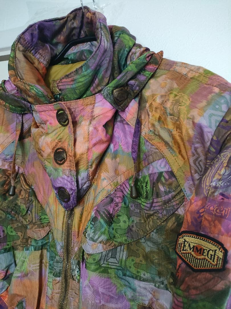 希少8090sレトロアーカイブ✦EMMEGIエンメジ　パッチワークアートブルゾン