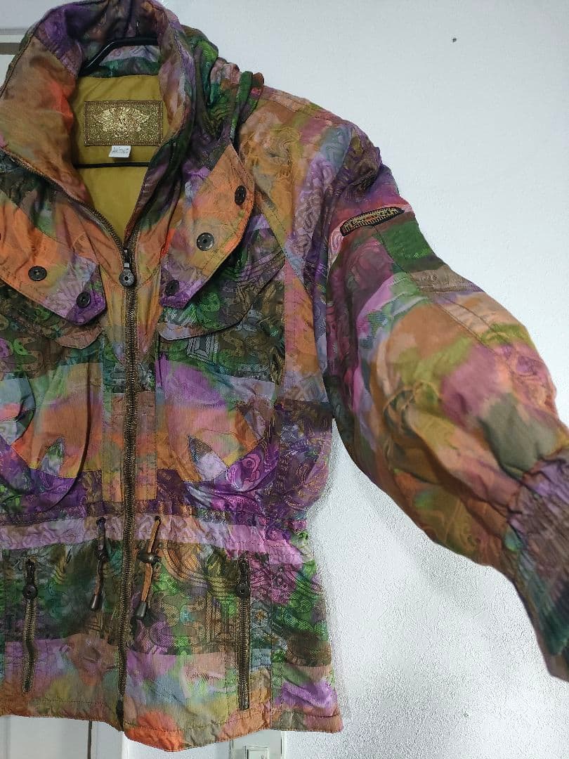 希少8090sレトロアーカイブ✦EMMEGIエンメジ　パッチワークアートブルゾン