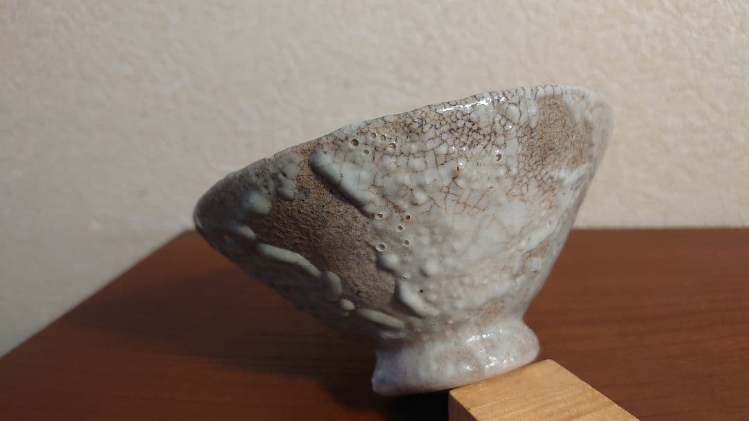 李朝　李朝茶碗　白釉　抹茶碗　朝鮮陶器　古玩　アンティーク李朝　１客