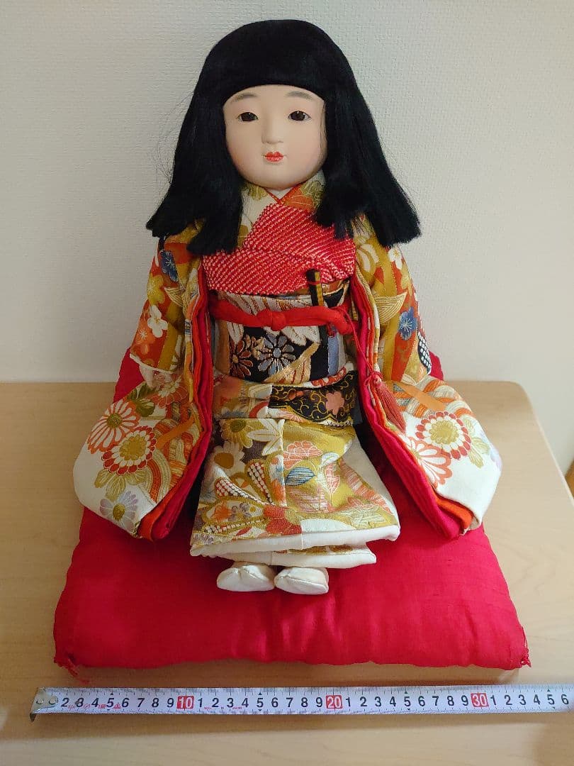 【送料込み】松寿作 市松人形 「浪花のいちまさん」立ち、座り2体セット 元箱付き