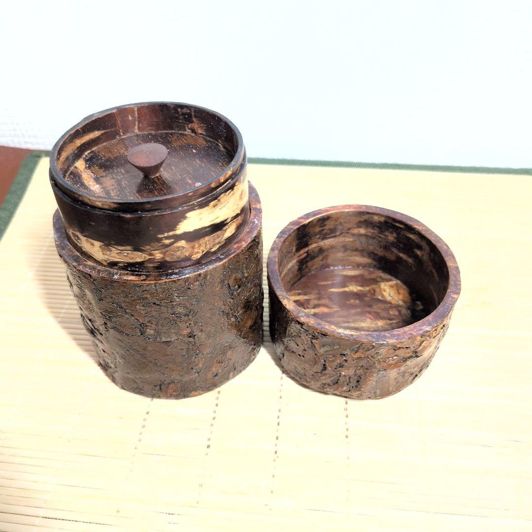 秋田 角館 樺細工 桜皮細工 茶筒 茶入 煎茶道具 伝統工芸品