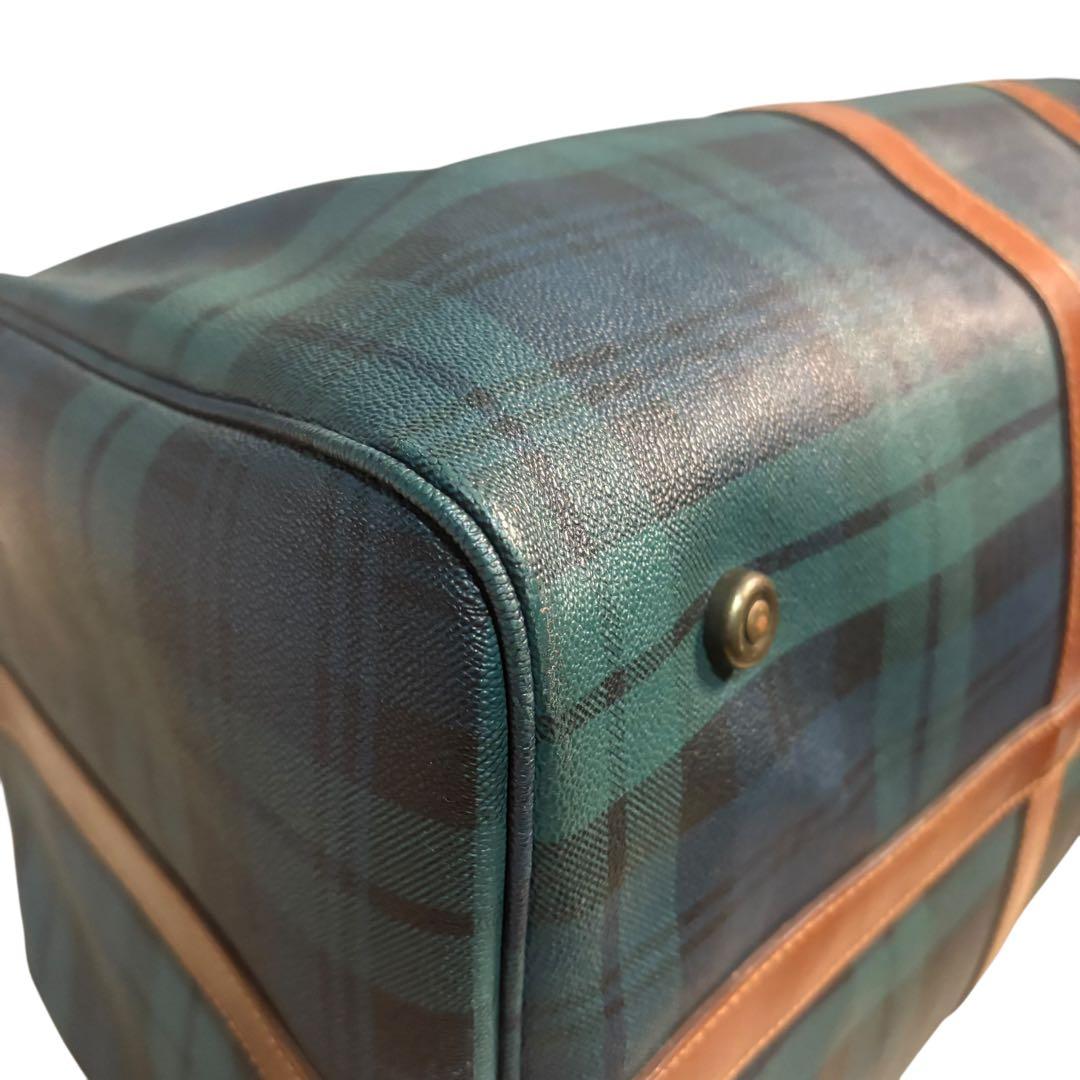 美品 ポロラルフローレン ボストンバッグ 2way チェック PVC 大容量