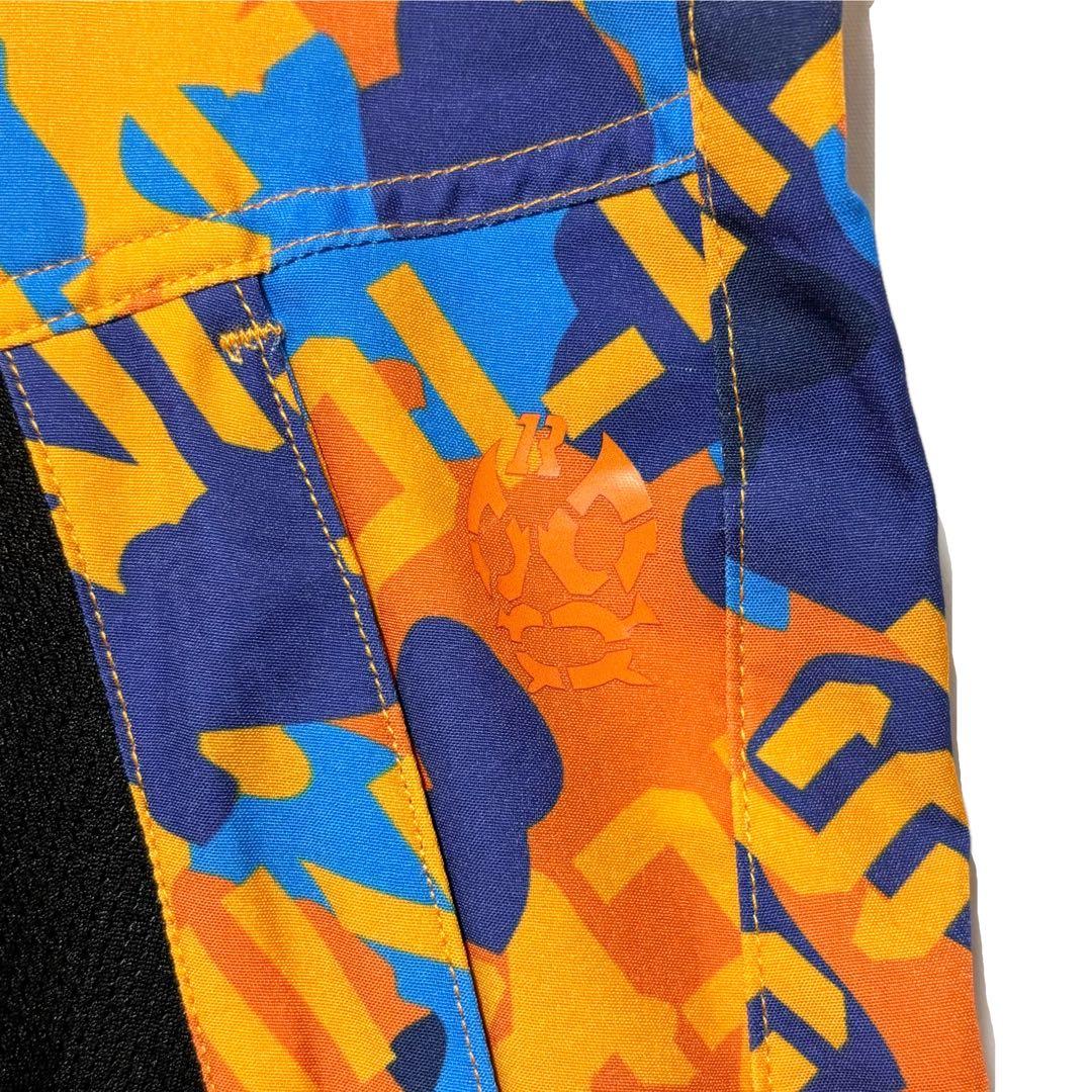 新品 ラッセルノ ゴルフ メッシュ ポケット ショーツ オレンジ カモ L 5