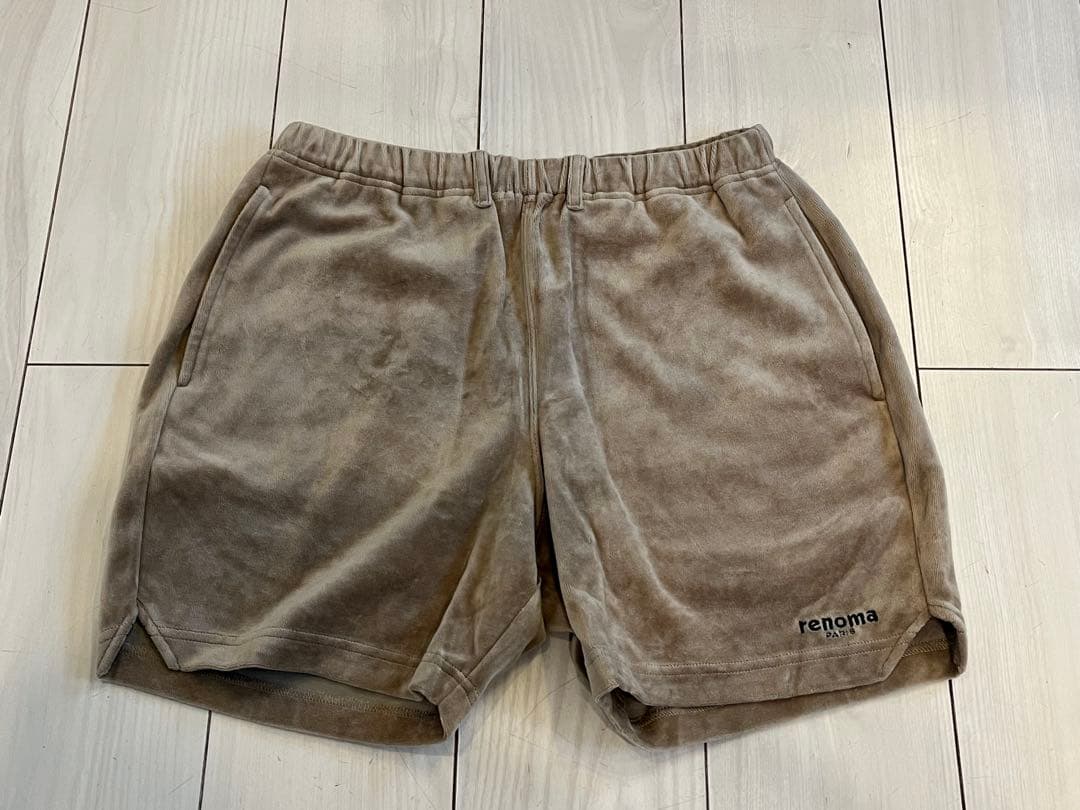 【希少】renomaレノマ ベロアセットアップ 半袖ポロシャツＬ＆ハーフパンツＭ