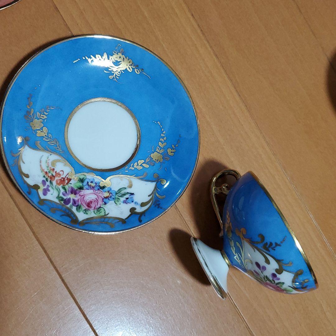 コレクションに　1客単品売りです✨フランス骨董品　アンティークリモージュ　5色