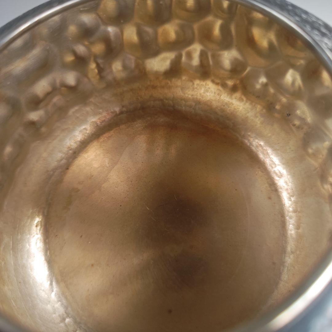 ウ302 急須『秀峯堂造　燻銀　いぶし銀　ひしぎ形　水注　薬缶』茶道具　銅製