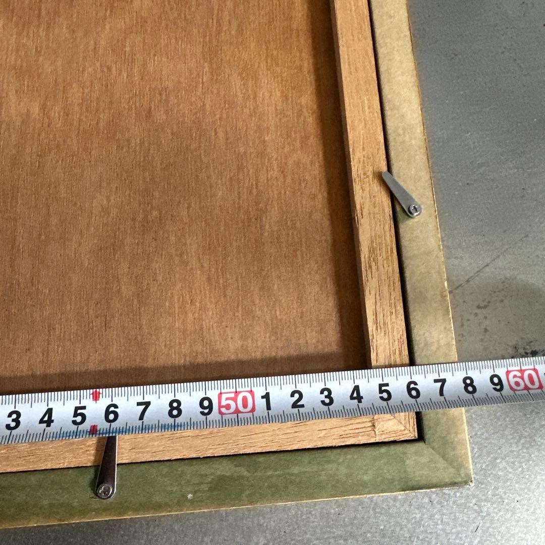 善光寺　松田朝旭　墨絵 伝統的な寺院の風景 金色のフレーム付き