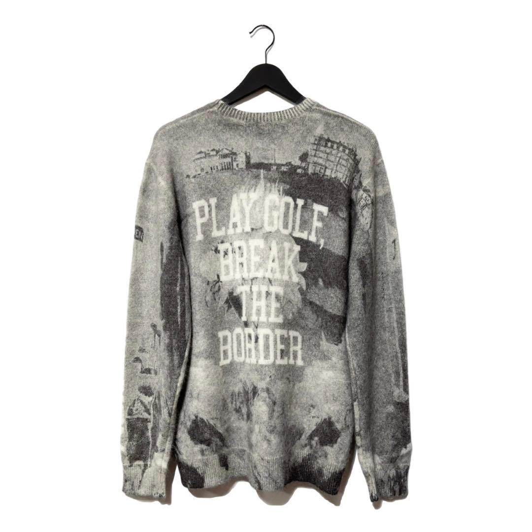 新品 ラッセルノ ゴルフ グラフィック ニット セーター ブラック L 5