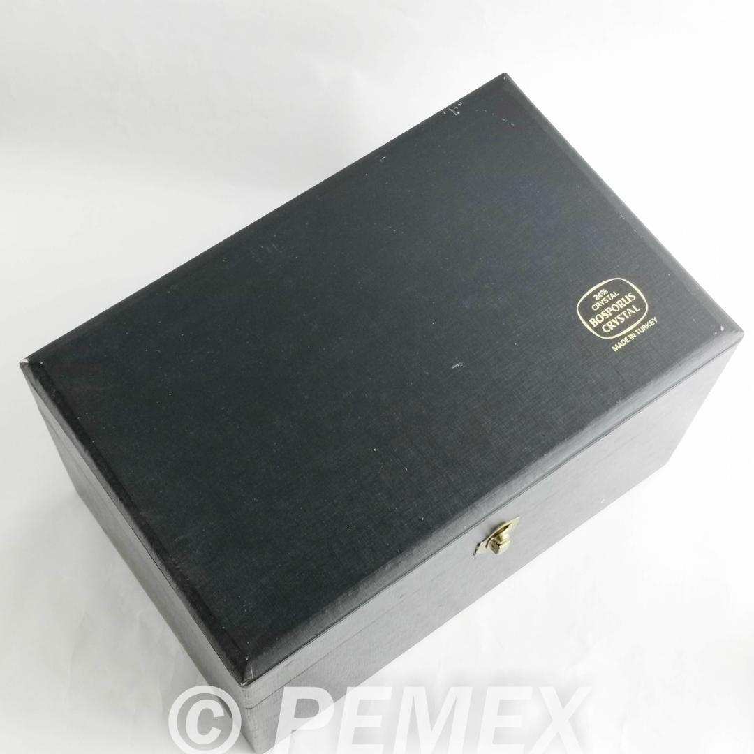 ボヘミア クリスタルガラス 花瓶 トルコ製 箱付き