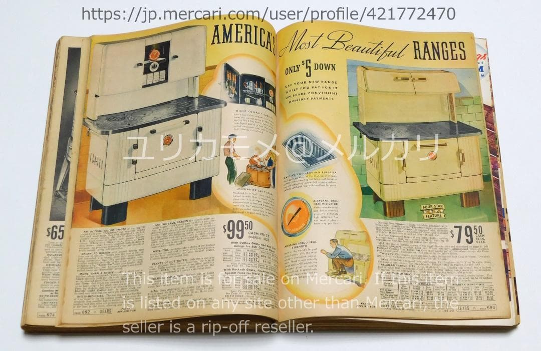 【ヴィンテージ】シアーズ・ローバック カタログ 1937-38年秋冬号