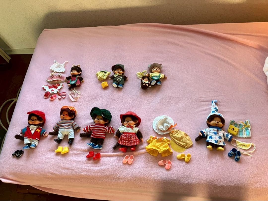 モンチッチ 赤いジャケット ぬいぐるみ　昭和レトロ　モンチッチ　美品