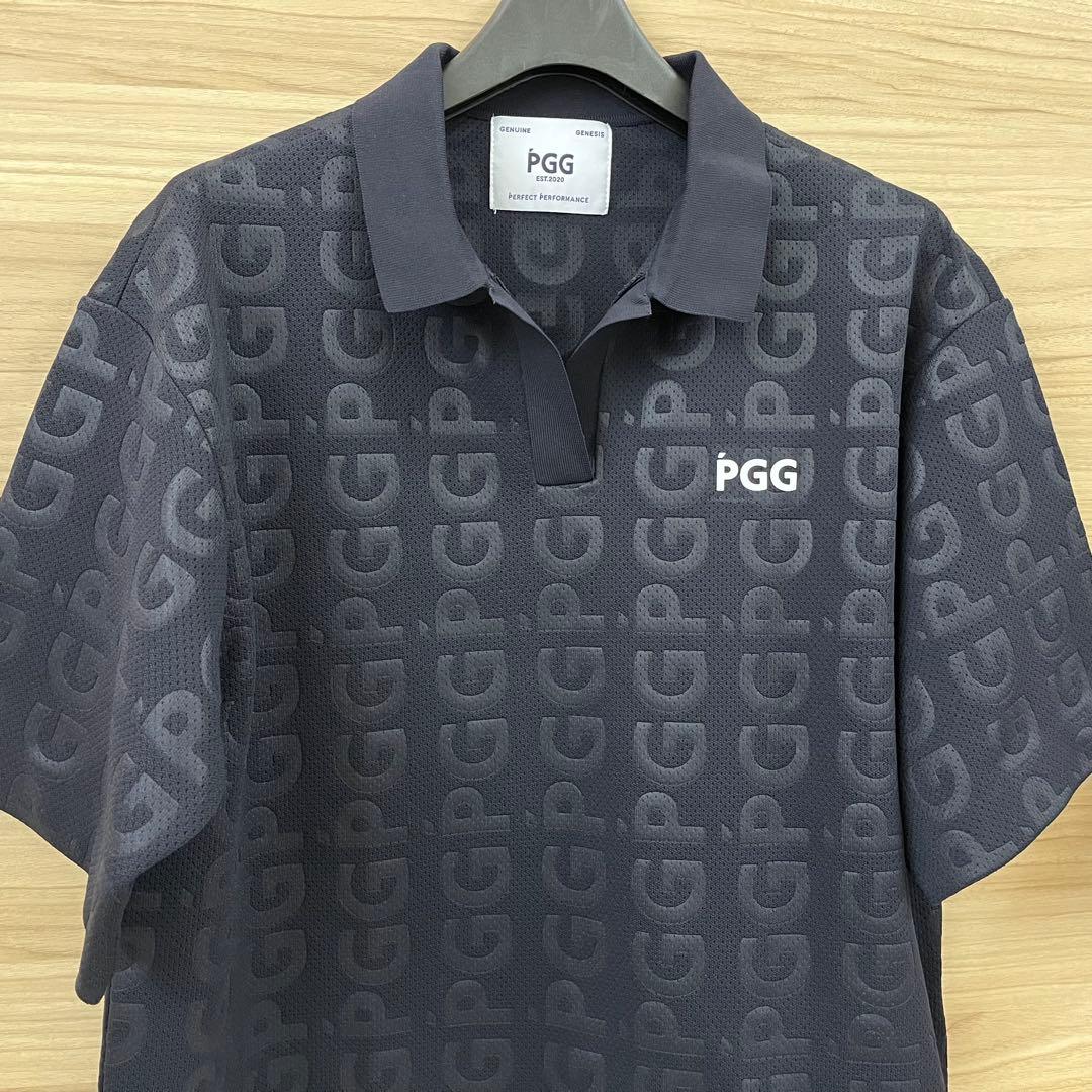 美品★70,400円 PGG パーリーゲイツ 上下2枚セットアップ ネイビー1