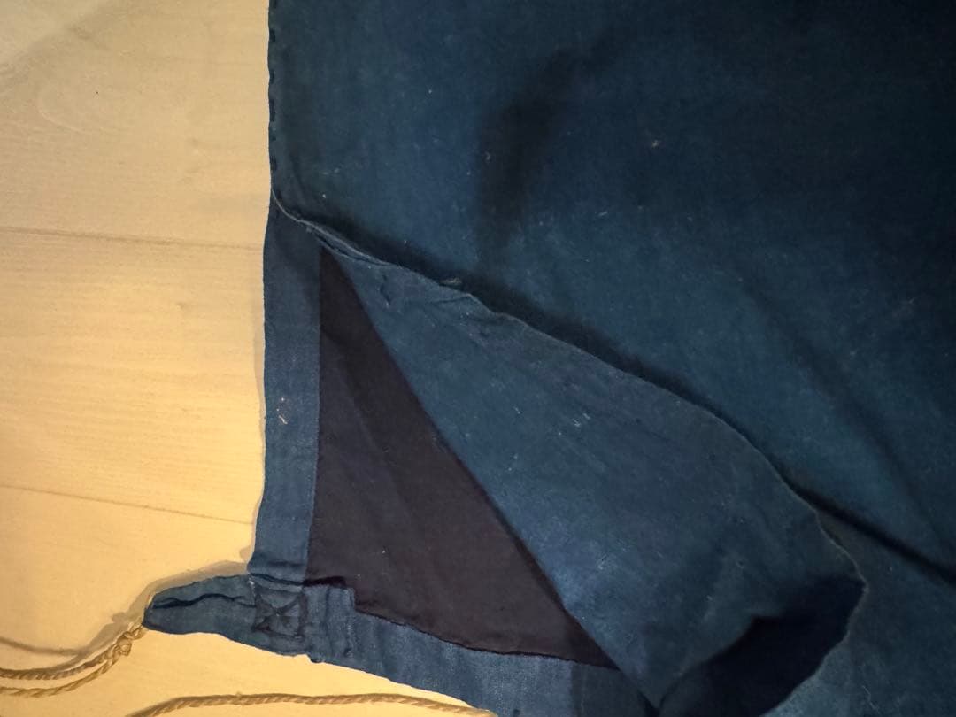 ②骨董レア品　日本古布　藍染木綿　東北馬飾り　観賞用、リメイク材料