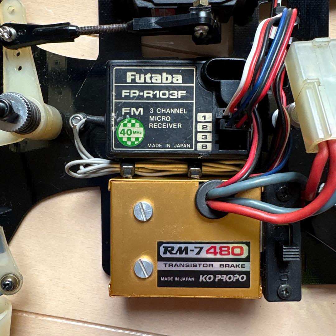 ayk ラジコン　ＥＸＬ480 ビンテージ　イエローホイール後輪付き　レトロ