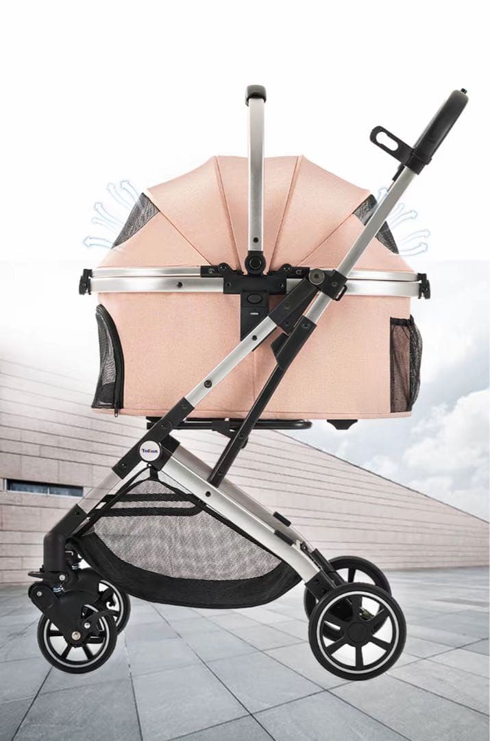 Kenyone ペットカート 分離型 折りたたみ　ピンク