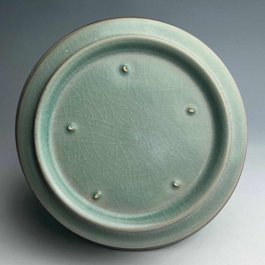 龍泉窯 青磁折沿洗 唐物 中国古玩 中国美術 A953