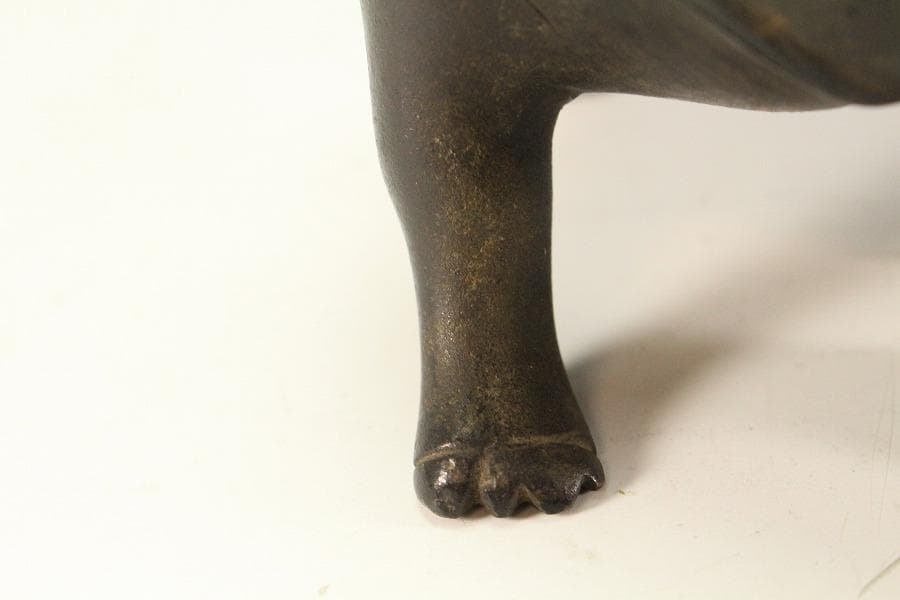 中国美術 古銅 象上達磨大師 香炉(K-XA806)