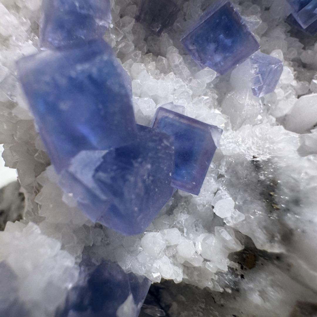 【D293】レア☆ブルー満天星 フローライト ヤオガンシャン 原石 鉱物 標本