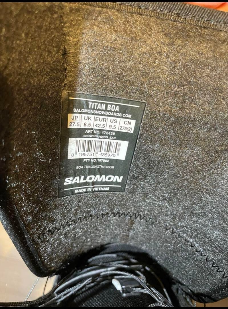 あ*あ様 【使用一回】スノーボードブーツ　サロモン　タイタン　27.5cm