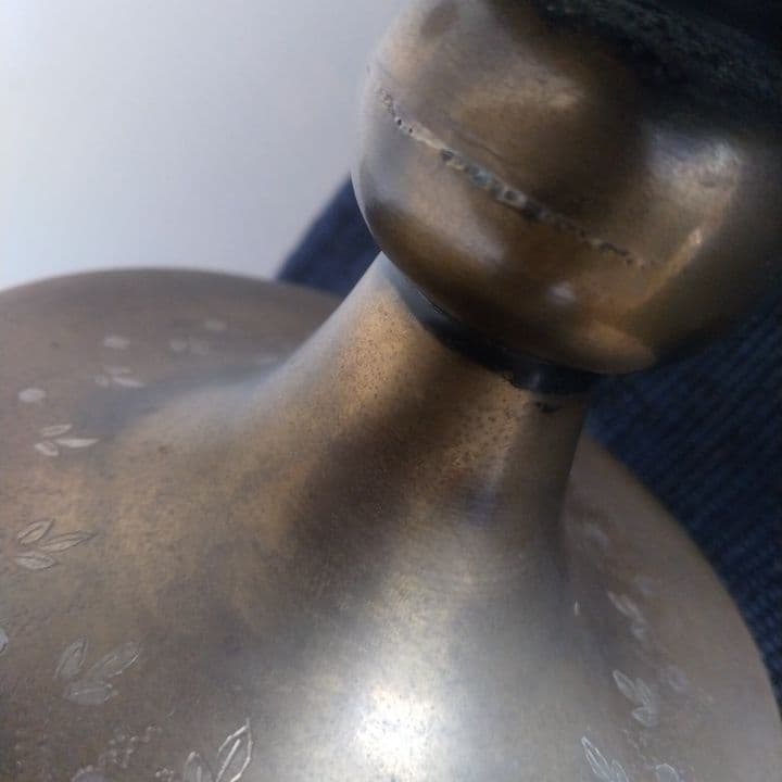 アンティークコンフォート⭐︎花模様の高脚 器⭐︎金属製⭐︎高さ約15㎝