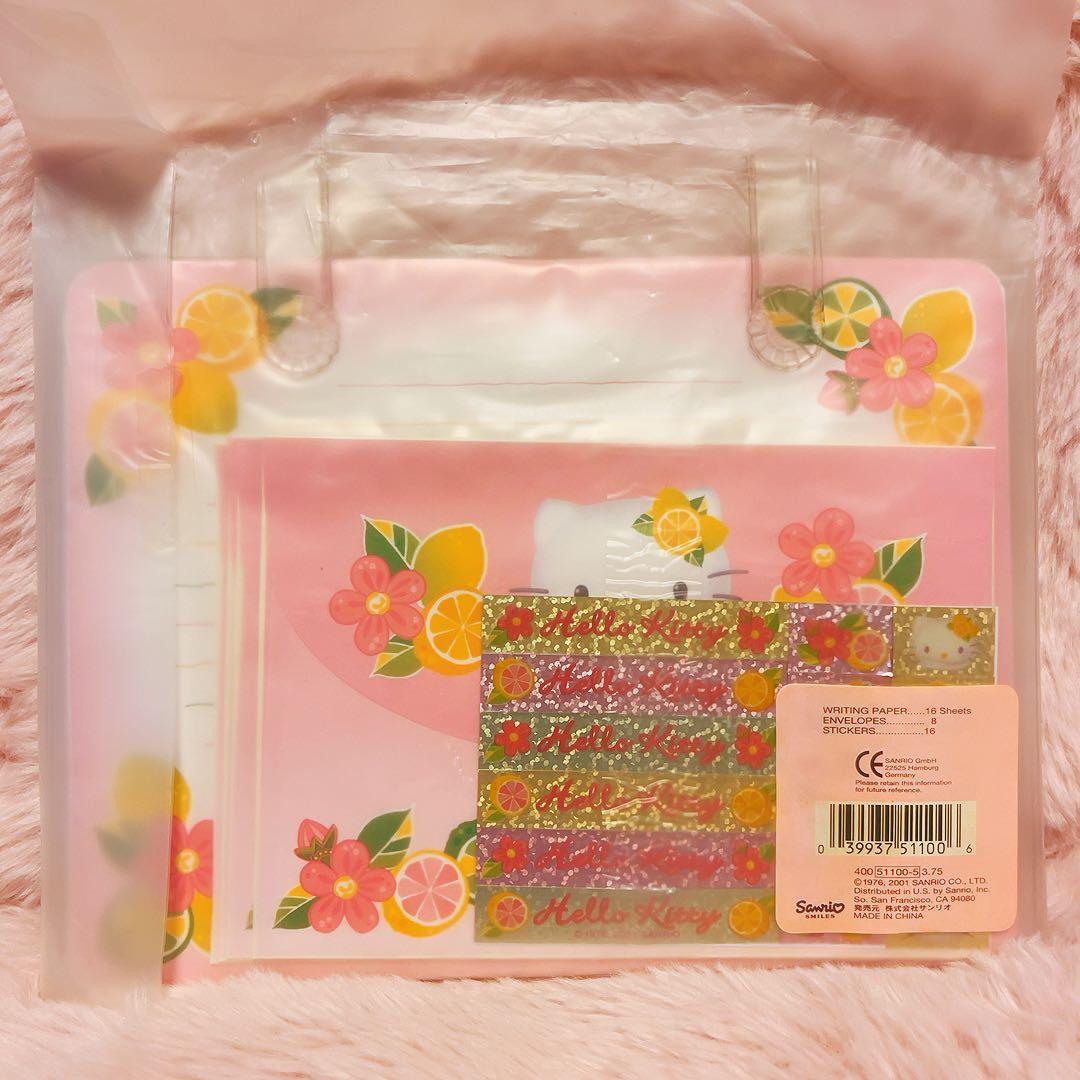 希少レア　ハローキティ　USA フルーツ　レターセット　メモ　2001 サンリオ