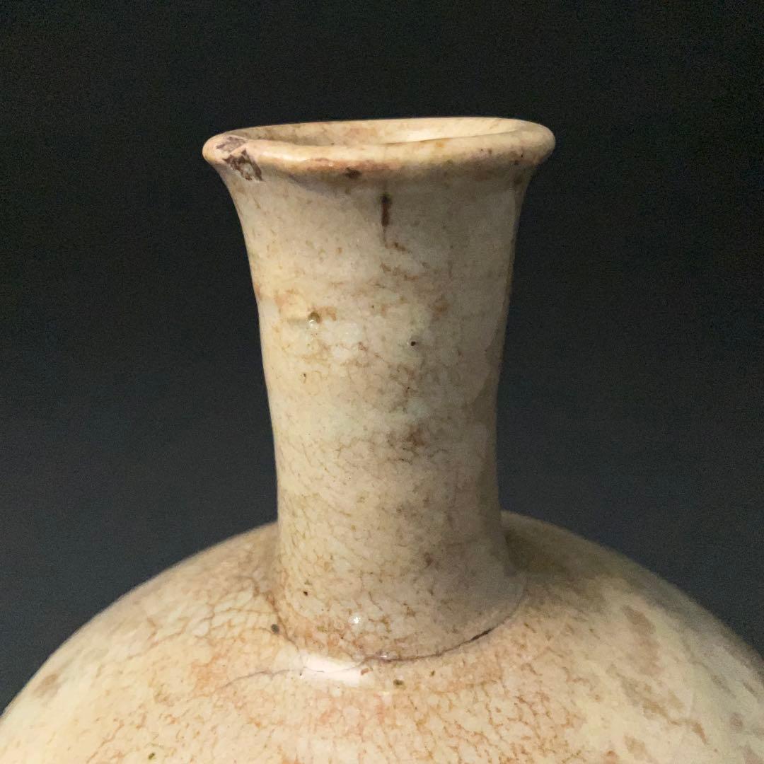 朝鮮美術　李朝　徳利　草花文　丸瓶　骨董　R1407K3