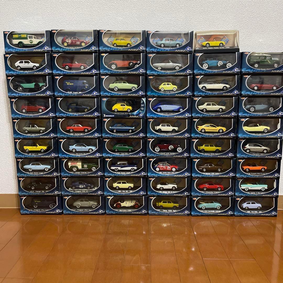 【中古】 ミニチュアカー52個セット　Solido　(1個箱無し) 1:43