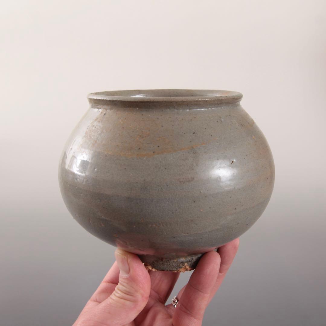 李朝 前期 堅手 壺 朝鮮美術 古美術 古道具 アンティーク