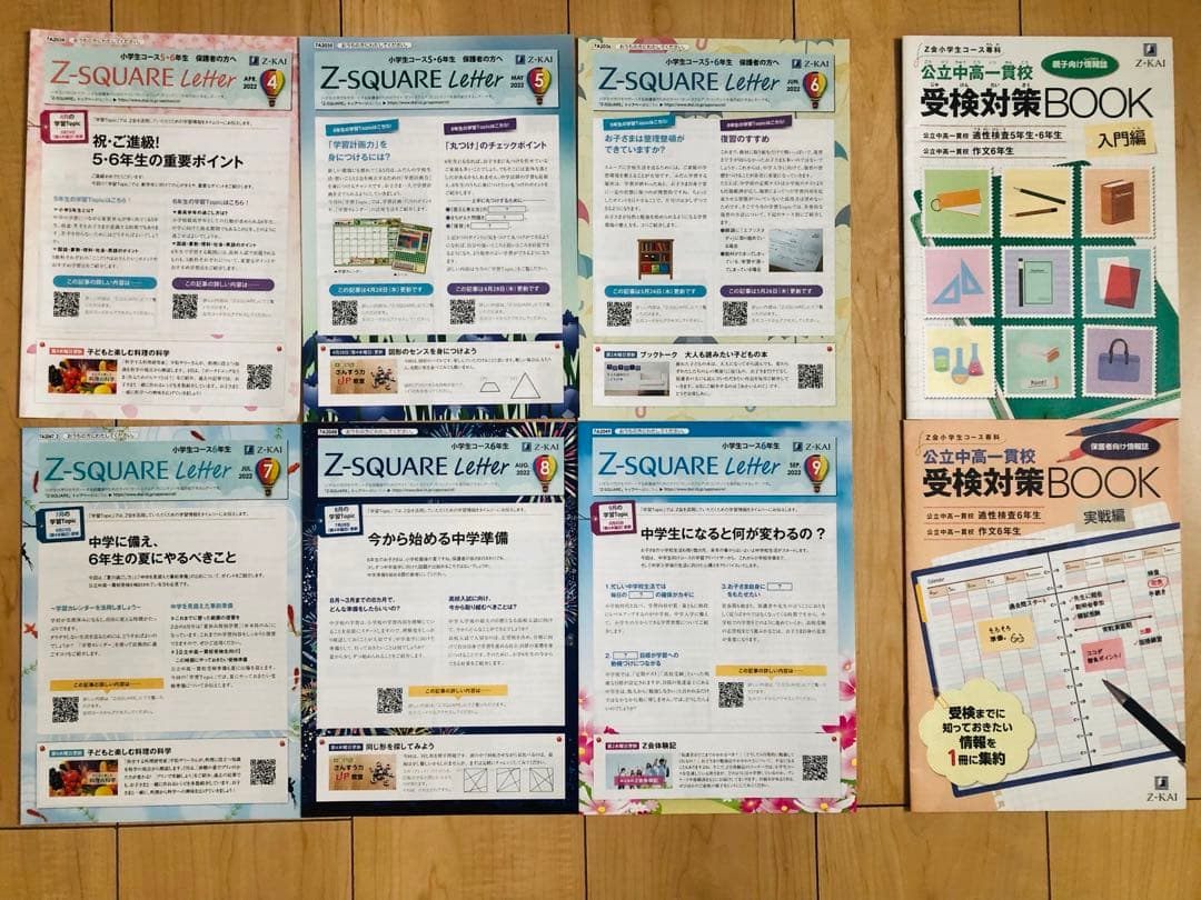 Z会 エブリスタディ 小6 公立中高一貫適性検査&作文　他