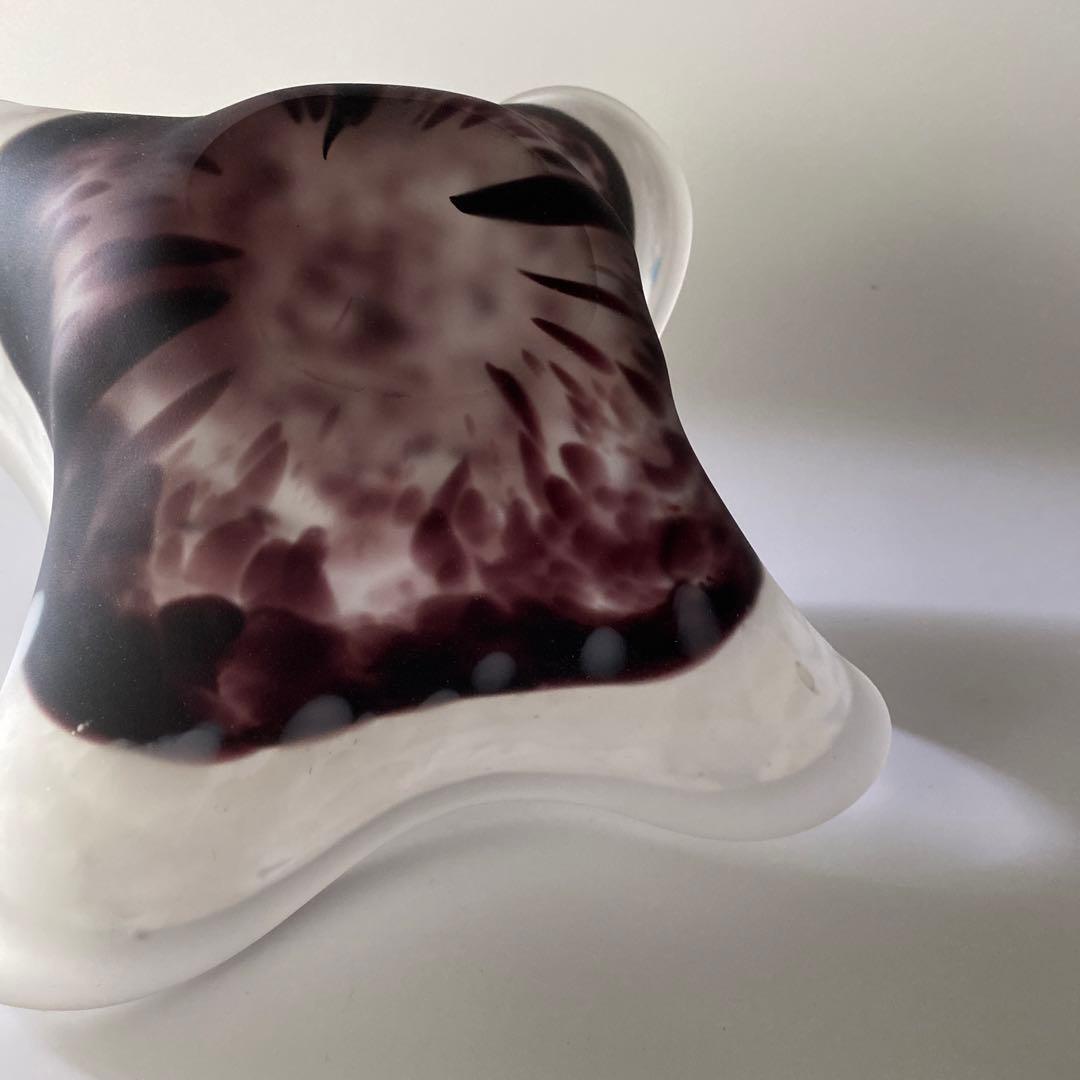 希少 36cm 藤田喬平 共箱付 自筆銘入り 花鉢 人間国宝 文化勲章 オブジェ