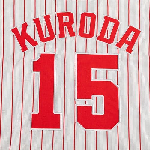 カープユニフォームレジェンド黒田投手永久欠番背番号15！Lサイズ！限定完売品！