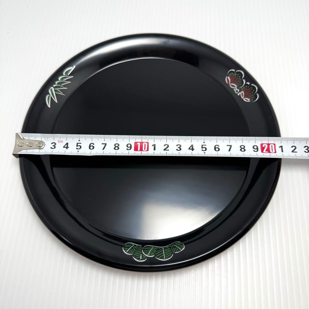 新品未使用 輪島塗 沈金 沈銀 漆器 皿 菓子皿 和皿 和柄 共箱 説明書