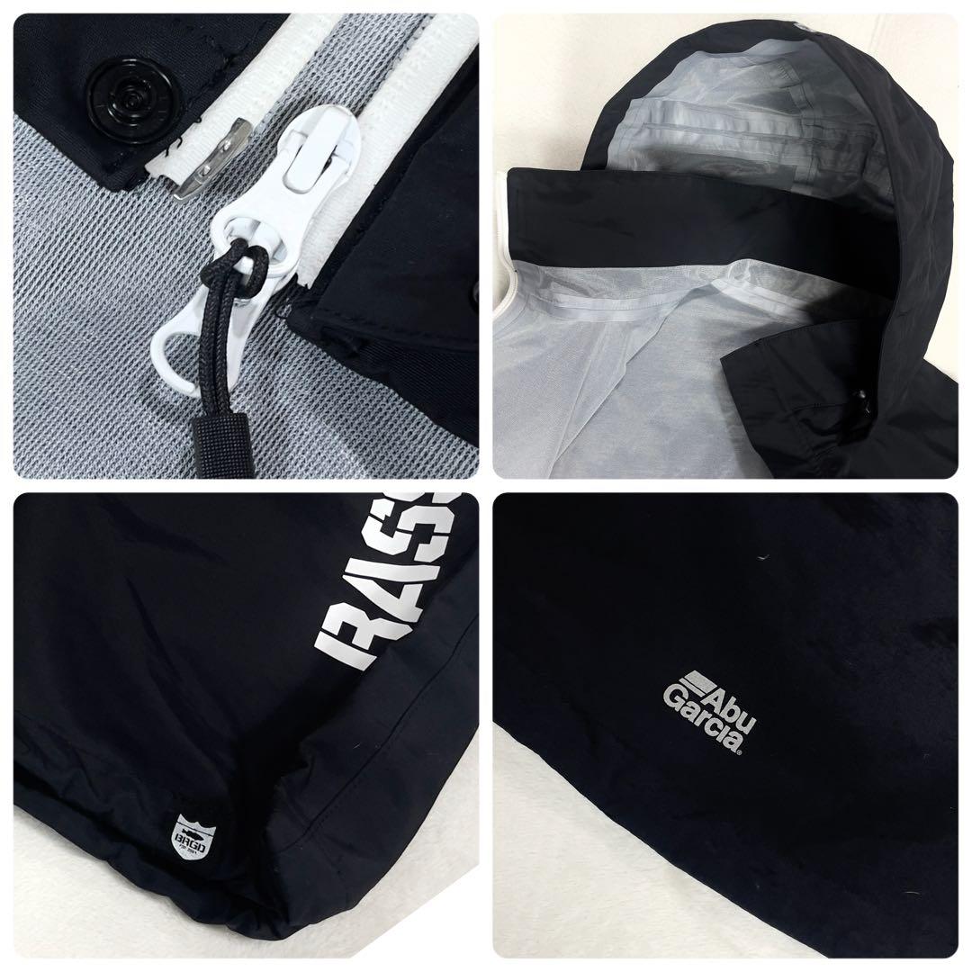 極美品 バスブリゲード× アブガルシア スタンダード レインスーツ M ブラック