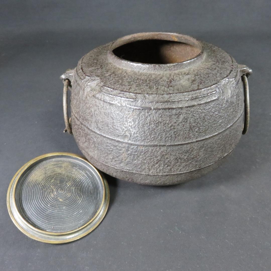 茶釜 風炉 大講堂 内錆あり 茶道具 茶器 在銘 茶の湯