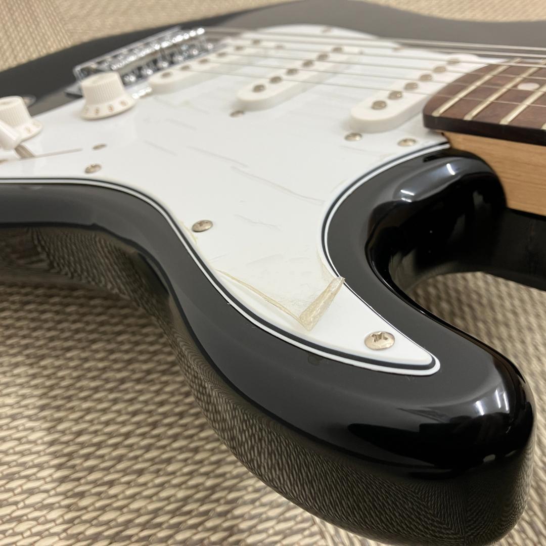 音出し確認済 RDR ストラトキャスタータイプ エレキギター 黒 ソフトカバー