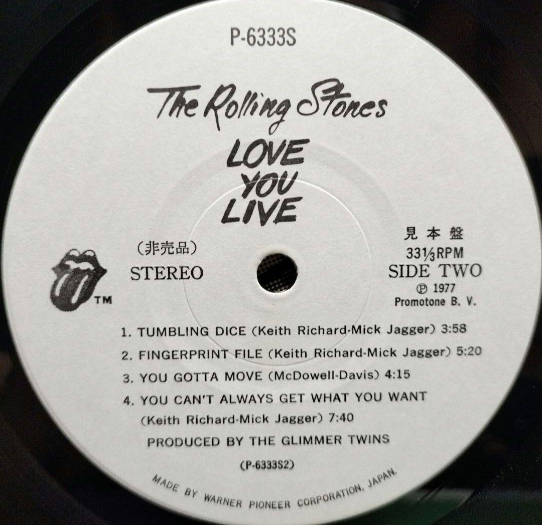 『ＬＯＶＥ ＹＯＵ ＬＩＶＥ／ＴＨＥ ＲＯＬＬＩ…』帯付・２枚組見本盤【中古ＬＰ