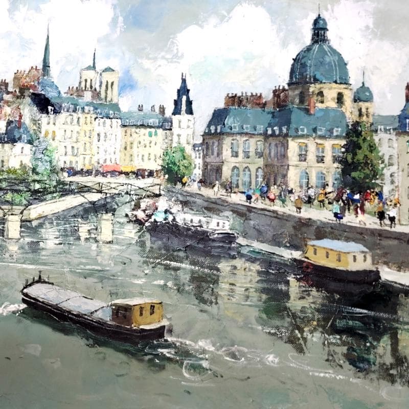 ☆斉藤 要☆「ラ・セーヌ」油絵　F８号