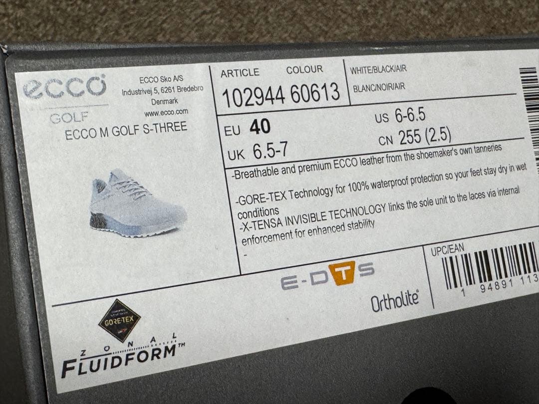 ecco S-Three ゴルフシューズ 25cm 新品未使用