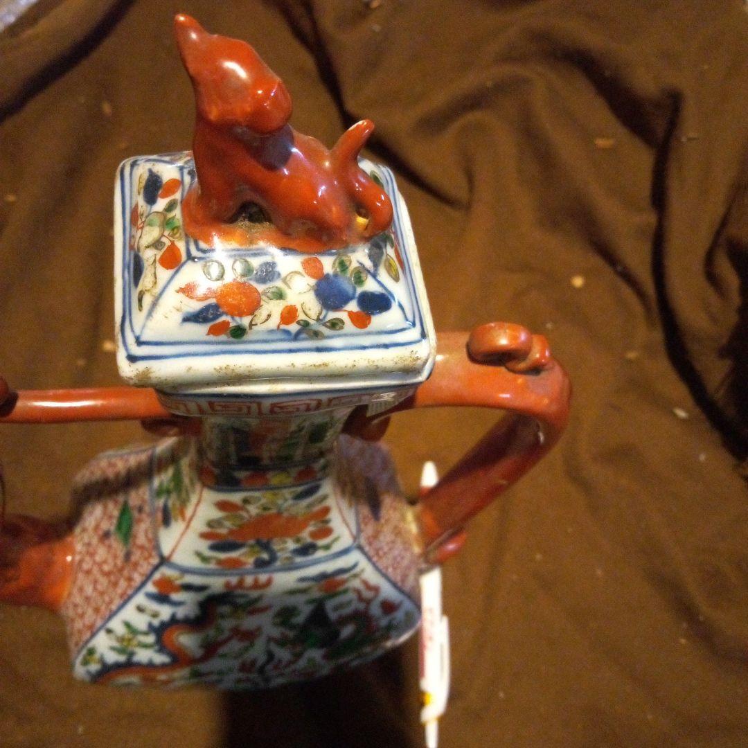 中国陶磁器　明万暦赤絵　水注