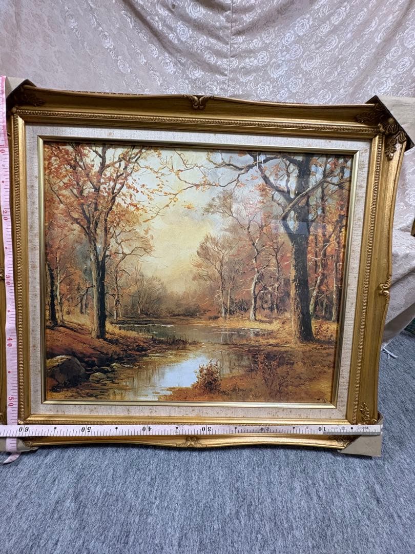 油絵　ロバートウッド　10月の朝