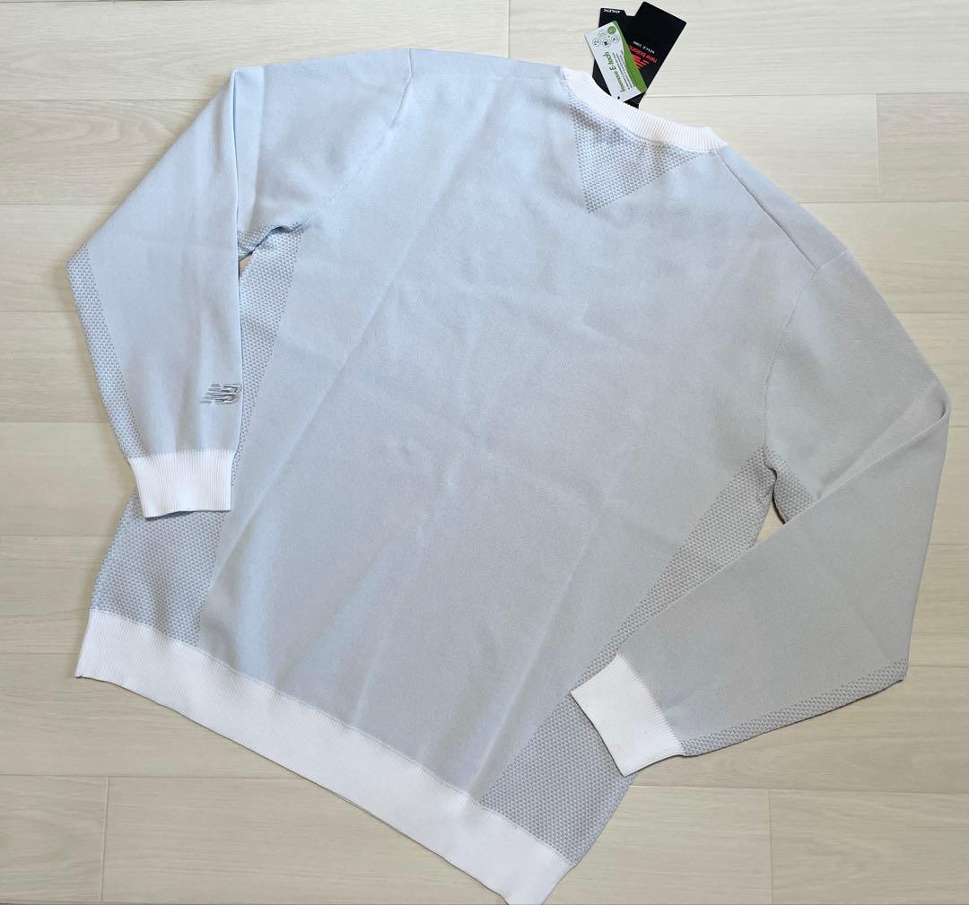 ニューバランス ゴルフ クルーネック ニット ストレッチ ロゴ プルオーバー