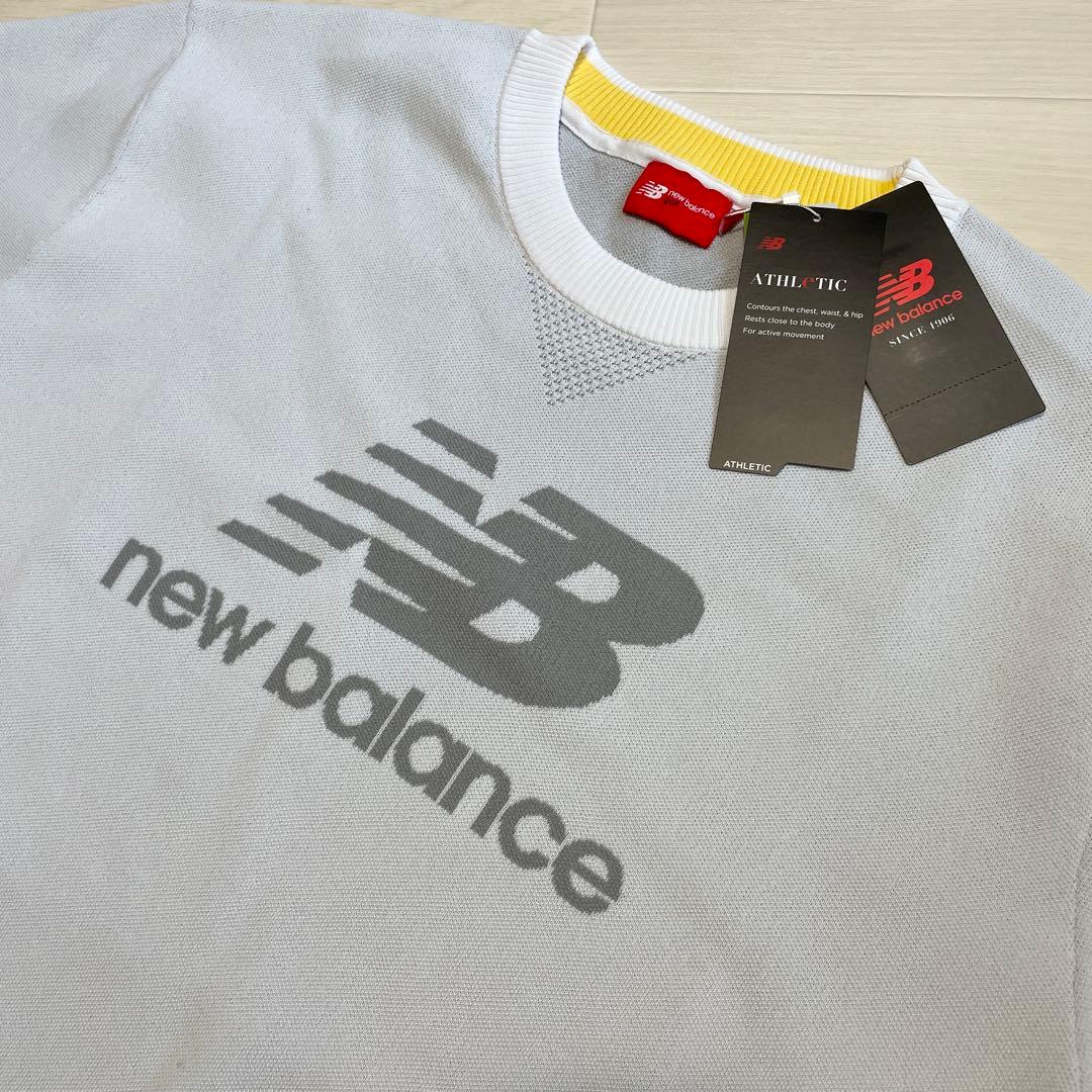 ニューバランス ゴルフ クルーネック ニット ストレッチ ロゴ プルオーバー