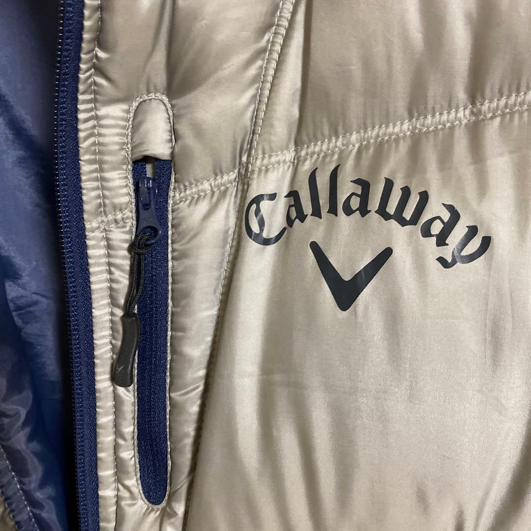 キャロウェィ レッドレーベル メンズ2way ダウンジャケット Lグレーゴールド