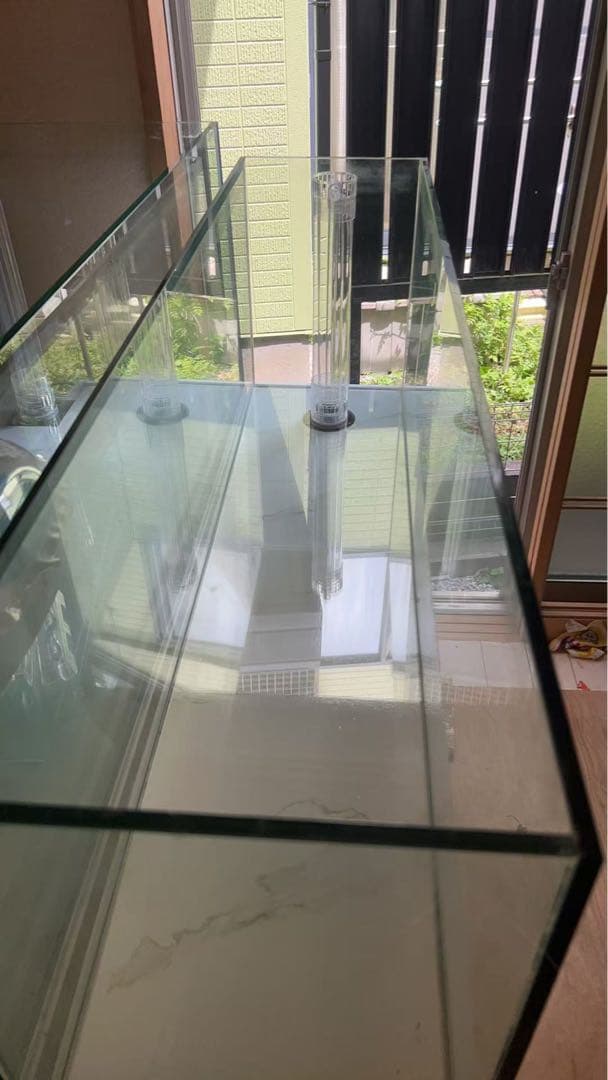 値下げしました‼️⇒ 120-30-40 オーバーフローガラス水槽 と台のセット