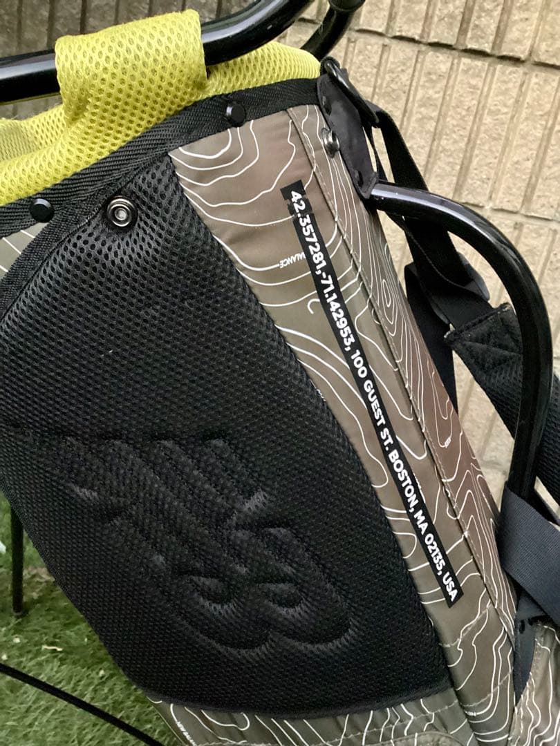 y*0様 ニューバランス等高線プリントアルミフレームスタンドキャディバッグ