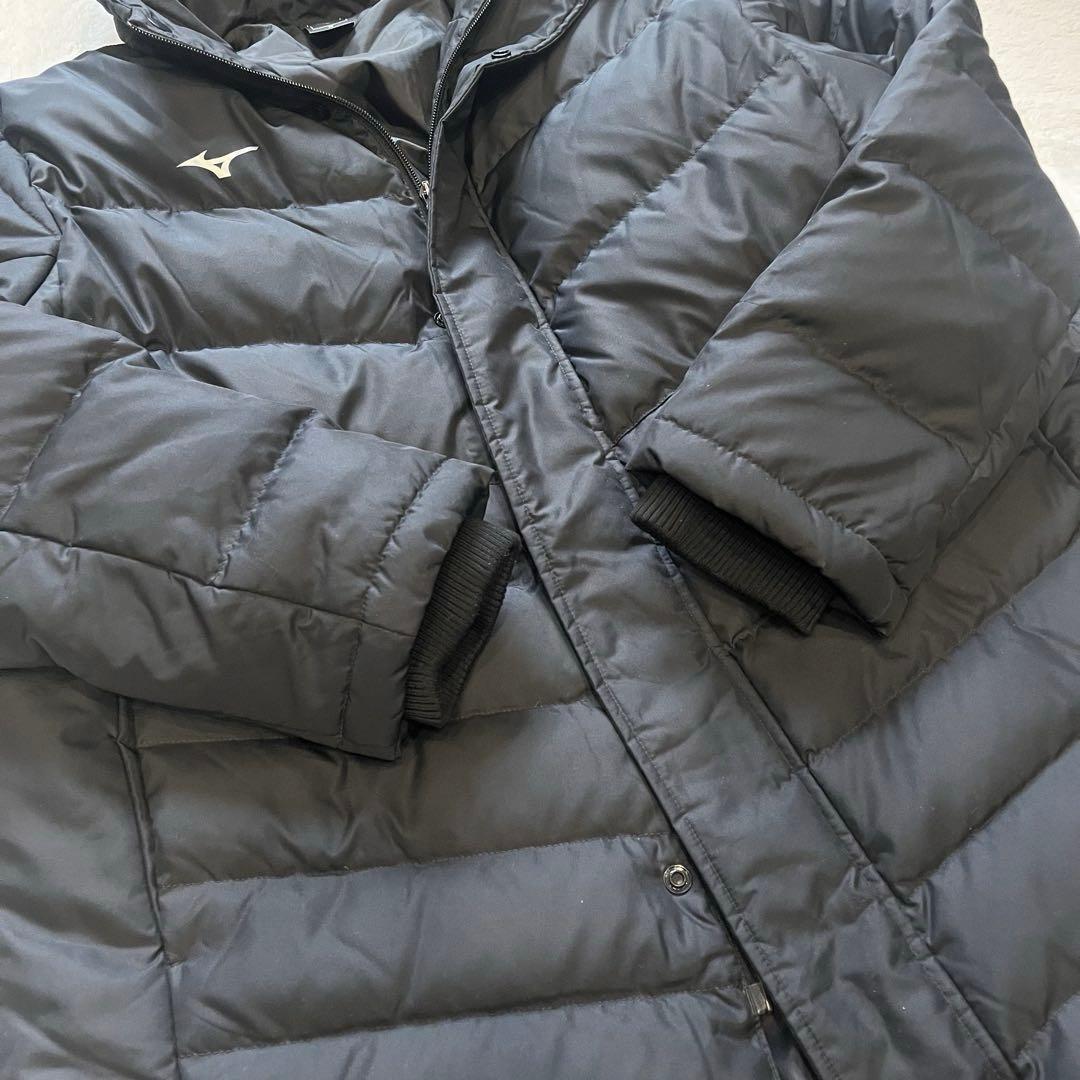 極美品★極暖ダウン90%フェザー10% M ミズノ　ダウンコート ベンチコート黒